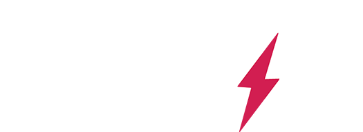 Power Up white pink logo